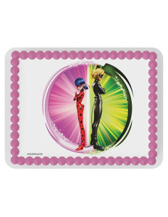 Topper de Pastel Miraculous Ladybug y Cat Noir - 27.94 cm
