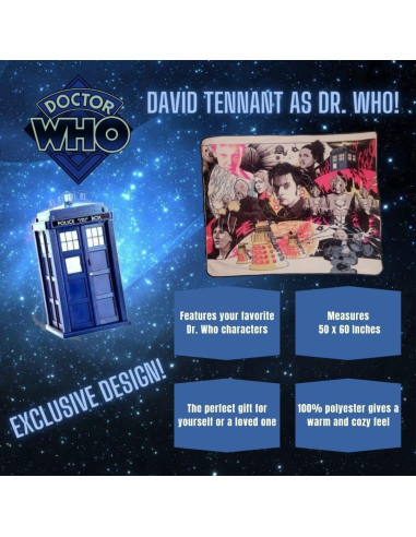Manta de Forro Polar Bazillion Dreams Doctor Who 152x127 cm