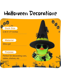 Pato de Goma Halloween Mini wonuu con Sombrero y Accesorios 2