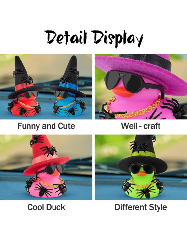 Pato de Goma Halloween Mini wonuu con Sombrero y Accesorios