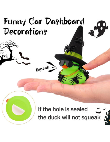 Pato de Goma Halloween Mini wonuu con Sombrero y Accesorios