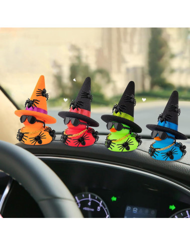 Pato de Goma Halloween Mini wonuu con Sombrero y Accesorios