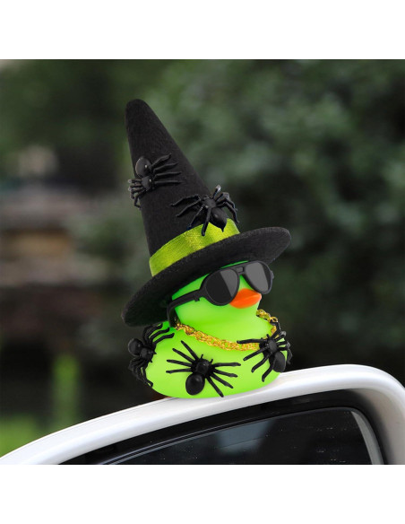 Pato de Goma Halloween Mini wonuu con Sombrero y Accesorios
