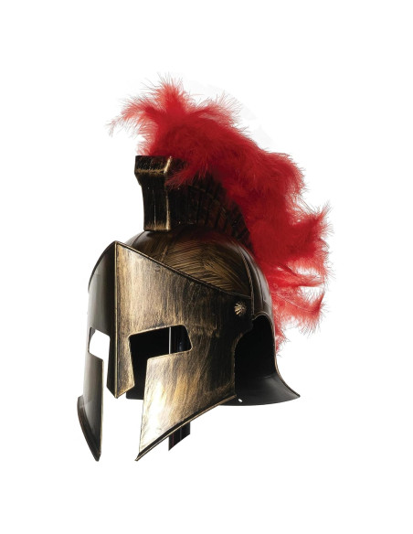 Casco de Gladiador Romano Underwraps para Adultos con Plumas