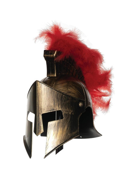 Casco de Gladiador Romano Underwraps para Adultos con Plumas