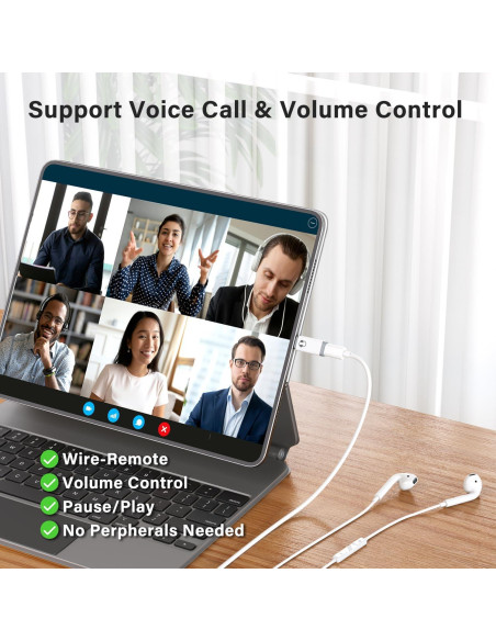 Adaptador de Audio USB-C a Lightning Mxcudu - Compatible iPhone 16/15