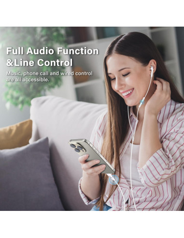 Adaptador de Audio USB-C a Lightning Mxcudu - Compatible iPhone 16/15