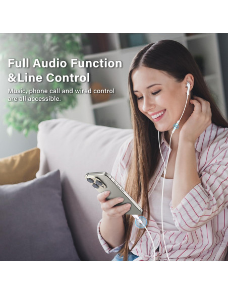 Adaptador de Audio USB-C a Lightning Mxcudu - Compatible iPhone 16/15