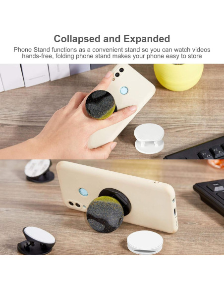 Soporte para Teléfono Weewooday 30 Piezas Doble Cara Negro Blanco