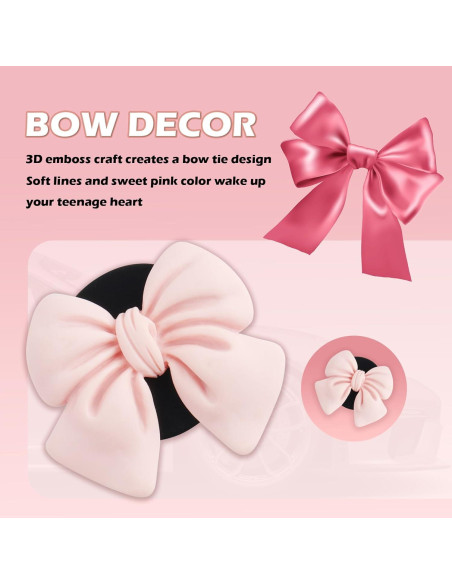 6 Clips de Ventilación de Coche OFBAND Rosa Ajustables