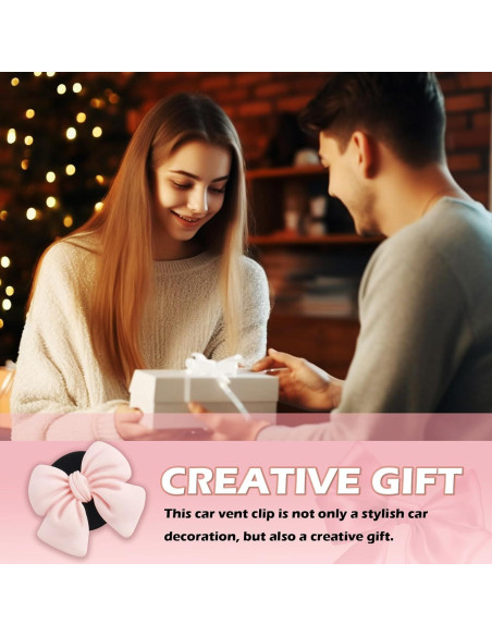 6 Clips de Ventilación de Coche OFBAND Rosa Ajustables