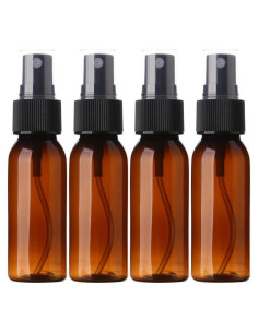 Botellas de Spray 30ML SINIDE - 4 Pack Reutilizables Ámbar