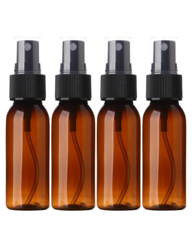 Botellas de Spray 30ML SINIDE - 4 Pack Reutilizables Ámbar