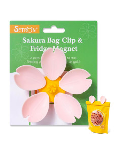 Clips Magnéticos para Nevera SETRON Clip Sakura Rosa - 5 Piezas
