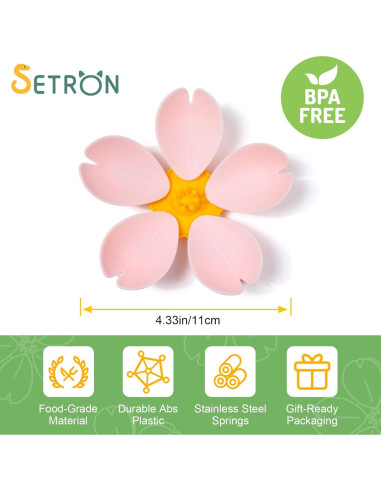 Clips Magnéticos para Nevera SETRON Clip Sakura Rosa - 5 Piezas