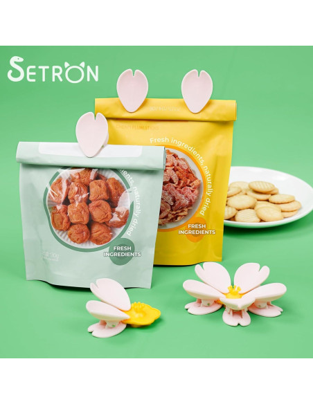 Clips Magnéticos para Nevera SETRON Clip Sakura Rosa - 5 Piezas