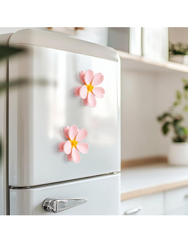 Clips Magnéticos para Nevera SETRON Clip Sakura Rosa - 5 Piezas