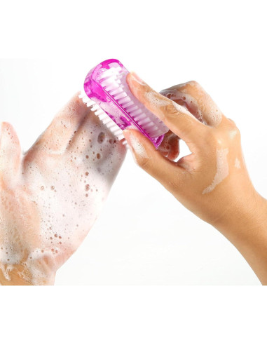 2 Cepillos Limpiadores de Uñas Doble Cara Lasuroa - 8.5cm