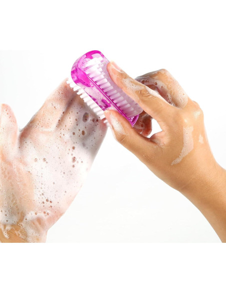 2 Cepillos Limpiadores de Uñas Doble Cara Lasuroa - 8.5cm