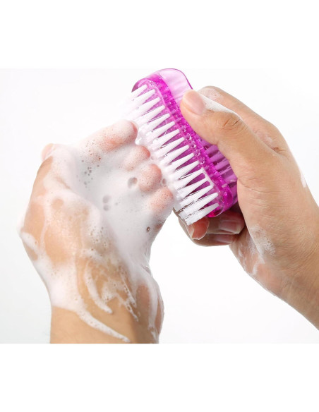 2 Cepillos Limpiadores de Uñas Doble Cara Lasuroa - 8.5cm