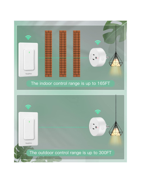 Toma de Corriente Control Remoto HAPYTHDA 15A 1500W Inalámbrica
