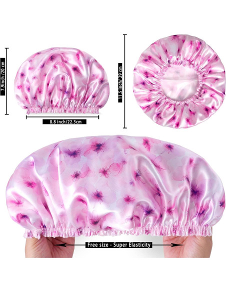 4 Gorras de Ducha Reutilizables CHFONG - Impermeables y Elásticas