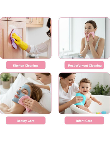 16 Paños Desmaquillantes Reutilizables Guduling 16x17 cm