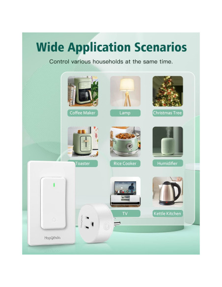 Toma de Corriente Control Remoto HAPYTHDA 15A 1500W Inalámbrica