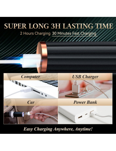 Rizador de Pestañas Calentado MGKO 3 Modos USB Negro