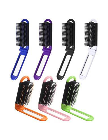 Set de 3 Cepillos de Pelo Plegables con Espejo Qjaiune