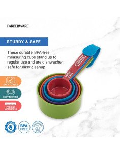 Juego de Tazas Medidoras 5 Piezas Farberware Plástico Duradero 2