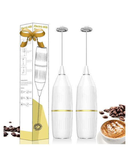 Espumador de Leche Yucime HS100 Inalámbrico Blanco 2 en 1