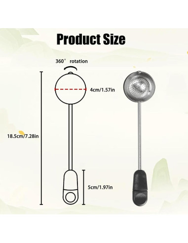 2 Piezas Infusores de Té de Acero Inoxidable Siktorrwd