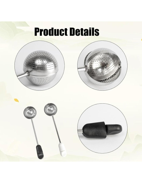 2 Piezas Infusores de Té de Acero Inoxidable Siktorrwd