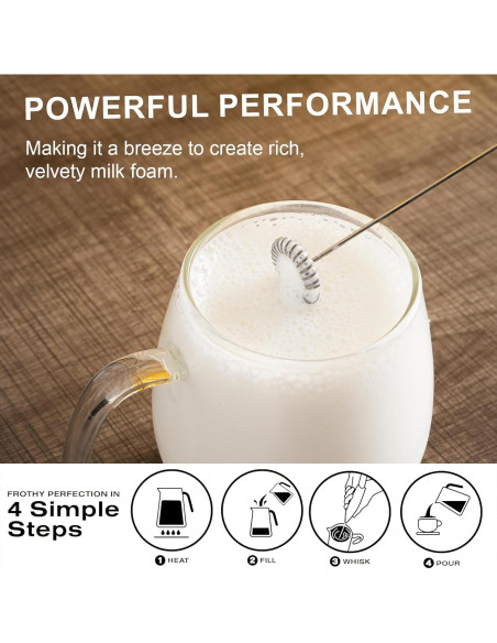 Espumador de Leche Yucime HS100 Inalámbrico Blanco 2 en 1