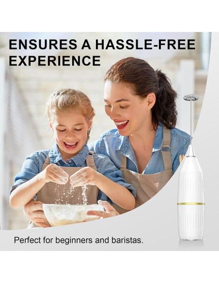 Espumador de Leche Yucime HS100 Inalámbrico Blanco 2 en 1