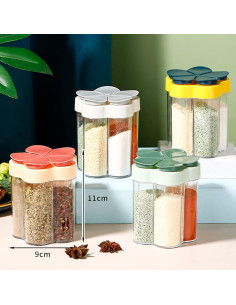 Contenedor de Especias 5 en 1 Verde con Tapa Hermética 2