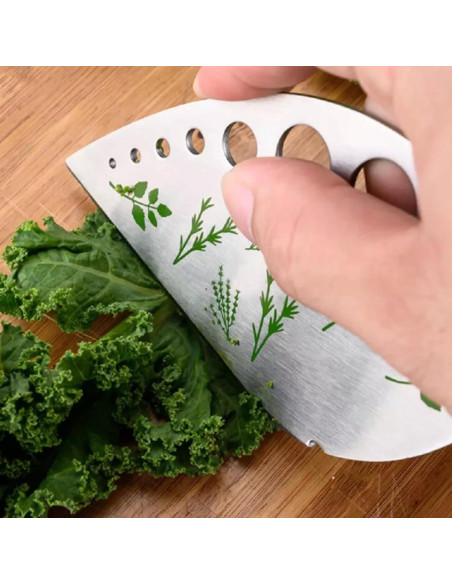 Deshojador de Hierbas EcomTrend - Acero Inoxidable 9 Agujeros