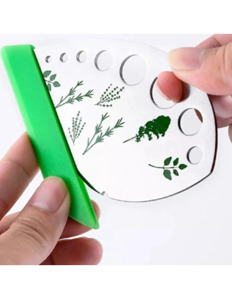 Deshojador de Hierbas EcomTrend - Acero Inoxidable 9 Agujeros