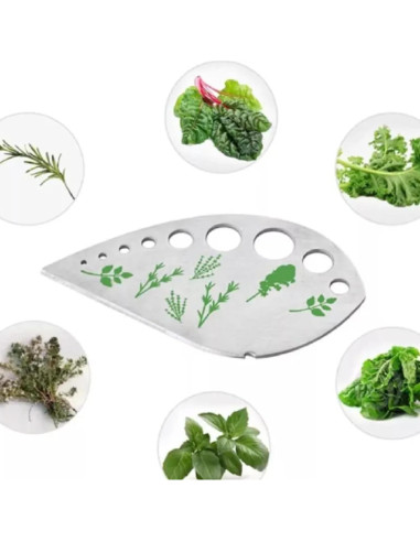 Deshojador de Hierbas EcomTrend - Acero Inoxidable 9 Agujeros