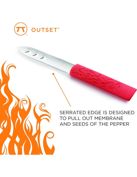 Cuchillo Corer de Jalapeño Outset 20.32 cm Acero Inoxidable