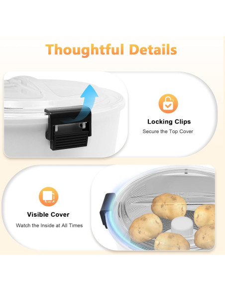 Pelador de Patatas Eléctrico YUASDUU 85W Automático Multifuncional