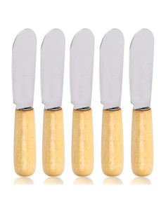 Juego de 5 Espátulas de Mantequilla ACKLLR Acero Inoxidable 10.16 cm
