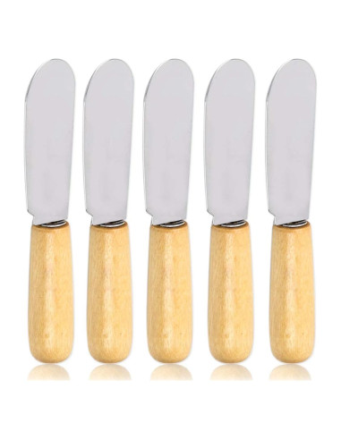 Juego de 5 Espátulas de Mantequilla ACKLLR Acero Inoxidable 10.16 cm