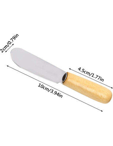 Juego de 5 Espátulas de Mantequilla ACKLLR Acero Inoxidable 10.16 cm