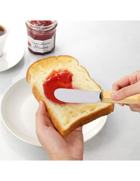 Juego de 5 Espátulas de Mantequilla ACKLLR Acero Inoxidable 10.16 cm