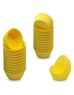 Forros para Mini Cupcakes Mombake Amarillos 500 Unidades