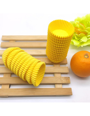 Forros para Mini Cupcakes Mombake Amarillos 500 Unidades