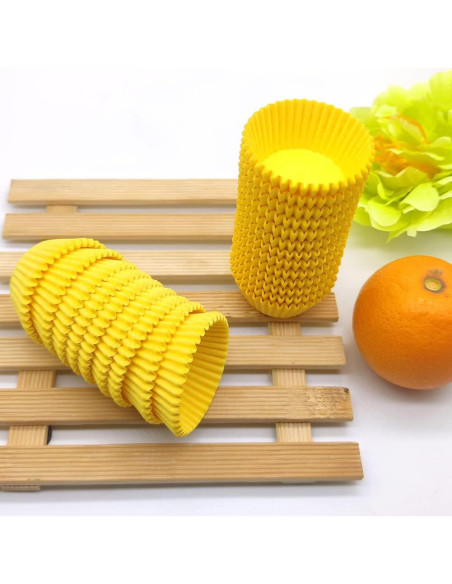 Forros para Mini Cupcakes Mombake Amarillos 500 Unidades