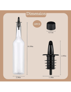 10 Botellas de Plástico 15oz con Tapas y Vertedores QXSFRKG 2